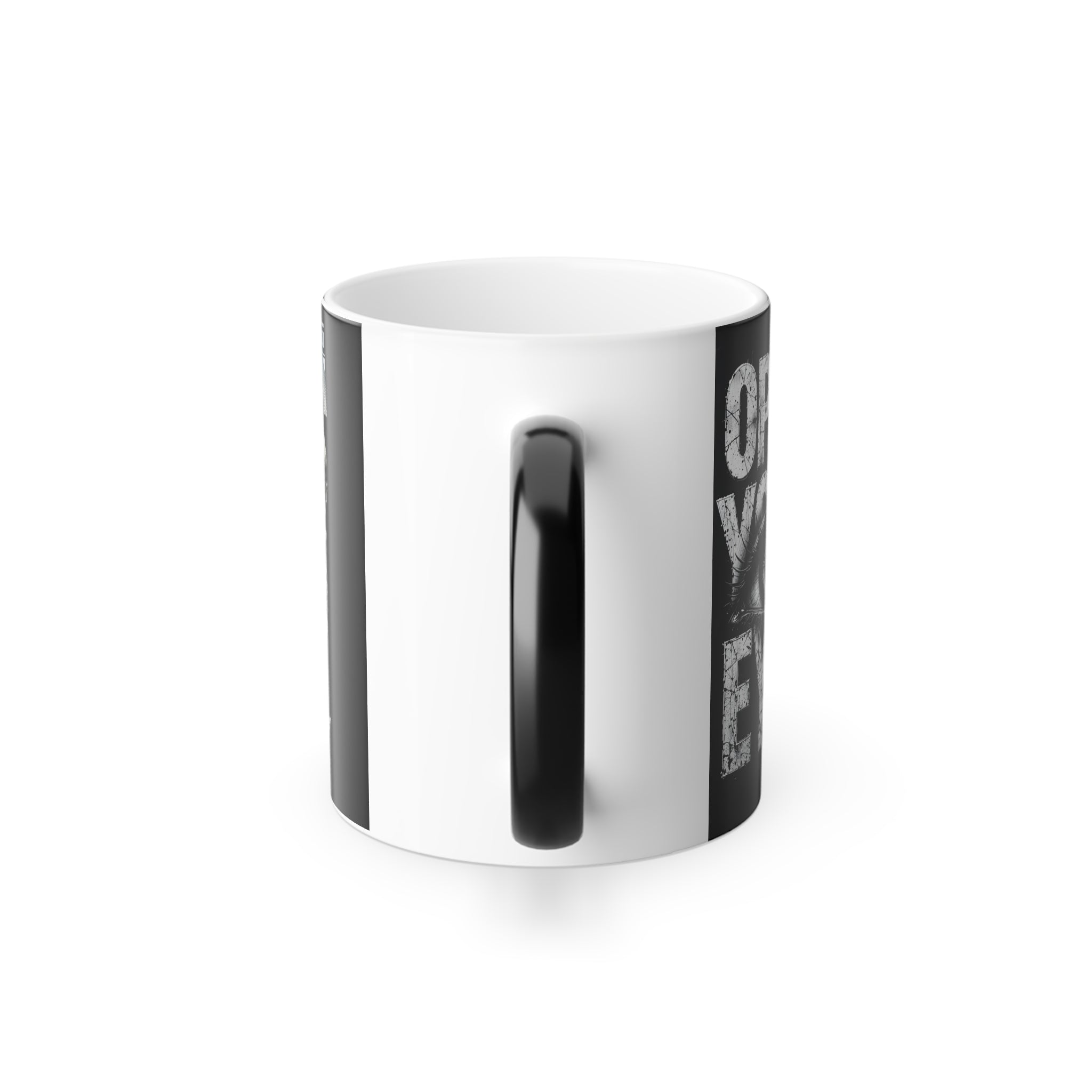 Occult Eye Color-Changing Mug — 11oz Morphing Ceramic with '666' Pyramid Design